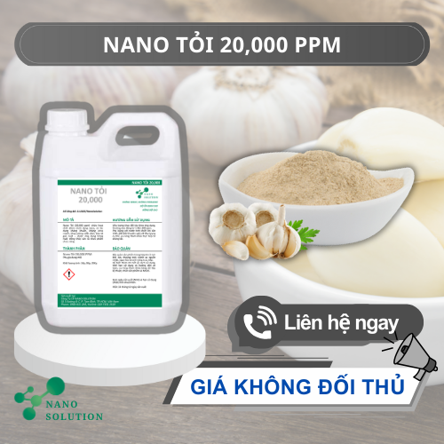 Nano tỏi 20.000ppm – Giải pháp thảo dược bảo vệ sức khỏe tôm